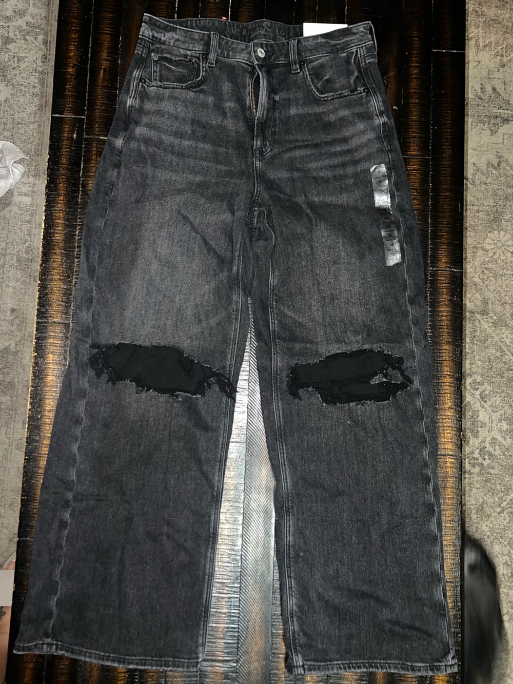 American Eagle Dreamy Drape Super High Rise Baggy Wide Leg